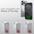 thumbnail image 3 of For iPhone 17 Pro Max Case Anti-Slip Fingerprint Slim Dual Layer Rugged Cover Compatible with MagSafe Shockproof Protection Black, 3 of 8