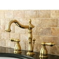 thumbnail image 2 of Kingston Brass KB1972AL Heritage Widespread Bathroom Faucet with Brass Pop-Up, Polished Brass, 2 of 4