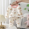 thumbnail image 2 of masbird Toddler Baby Boy Girl Pajamas Set Kids Sleepwear 2 Pcs Pjs Long Sleeve Top and Pants Jammies Sets Fall Winter for 6-12 Months 12-24 Months 2 3 4 5 6 7 8 9 T Children(Orange,7-8 Y), 2 of 4