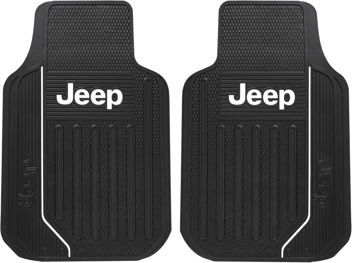Plasticolor 001611ZX4 Jeep Elite 4pc Front and Rear Floor Mat kit