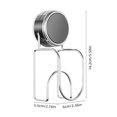 thumbnail image 3 of Organizador de ganchos para cubos de ventosa | Estantería de baño y cocina | Montaje de pared sin taladro | Plástico rotatorio, resistente, blanco/gris, 14,2x6x5,5cm | Ahorro de espacio, colgado, 3 of 6
