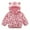 Dark Pink Leopard, variant on 2-9T Girls Winter Warm Fleece Hooded Jacket Coat Toddler Girl Casual Leopard Pattern Zipper Coats Outwear