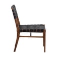 thumbnail image 4 of Porter Designs Kier Genuine Leather Basket-Woven Dining Chair - Brown, 4 of 5