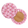 thumbnail image 2 of FUIALDOLG Stretchy Round Bar Stool Seat Covers with Strawberry Daisy Pattern, 2 Pack Polyester Protector Cushion for Kitchen and Cafes, 2 of 6