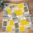 thumbnail image 4 of Yellow Ombre Kitchen Towels Set of 3, Water Absorbent Dish Towel, Rustic Chic Abstract Gradient Plaid Art Decorative Hand Towels - Quick Drying Cloth for Cooking Baking, 18x28 Inch, 4 of 8