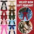 thumbnail image 3 of ZLKMQM 24 Pcs Velvet Christmas Swag Bow 5x7 Inch Rustic Velvet Christmas Staircase Wreath Bows Vintage Tree Topper Bows Large Bow, 3 of 3
