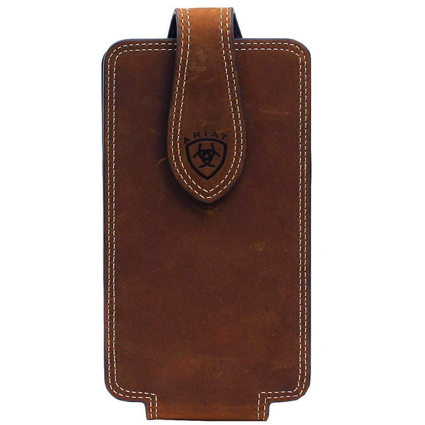 Funda para teléfono móvil ARIAT, unisex, piel para adultos, color marrón