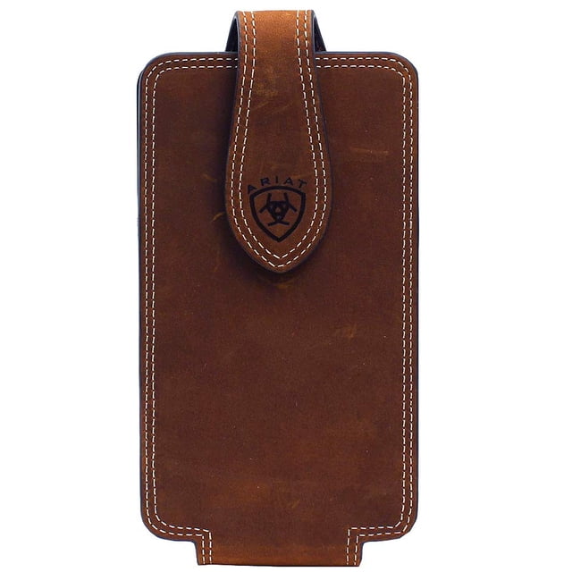 Funda para teléfono móvil ARIAT, unisex, piel para adultos, color marrón