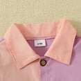 thumbnail image 6 of Annhoo Baby Boys Girls Button down Shirts Trendy Color Block Long Sleeve Collared Tops Toddler Fall Blouses with Pockets, 6 of 8