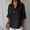 Black, variant on WRFWUL Cotton Linen Shirts for Women Buttons V Neck 3/4 Sleeve Tops Casual Boho Beach Gauze Blouses Cozy Loose Fit T-Shirts