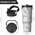 thumbnail image 4 of Modern 30oz Handheld Travel Tumbler with Handle – Double Wall Stainless Steel Insulated Cup, Flip Straw Lid, Leak-Proof & BPA-Free for Hot and Cold Drinks – Durable Coffee & Juice Mug Black, 4 of 7