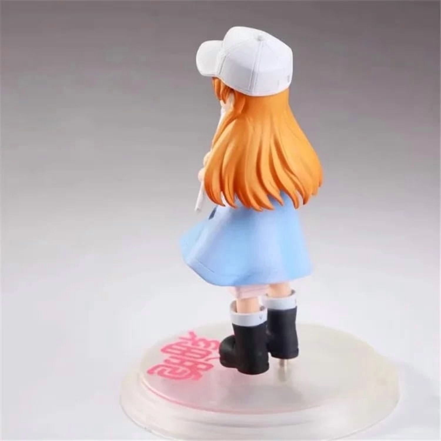 Newly Platelet Figure White Hat Platelet Figurine Anime Character Collection Decor Statue Model Desktop Decoration Ornament Gifts (b)