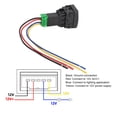 thumbnail image 4 of 4 Pole 12V Push Button Switch, LED Indicator Fog Light Push Button Switch Shockproof Stable Connection Heat Resistant  for Strobe Lamp for DRL, 4 of 7