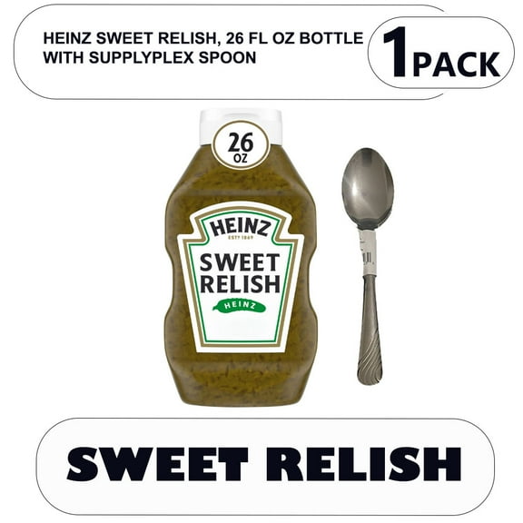 Heinz Sweet Relish, 26 fl oz Bottle with supplyplex spoon