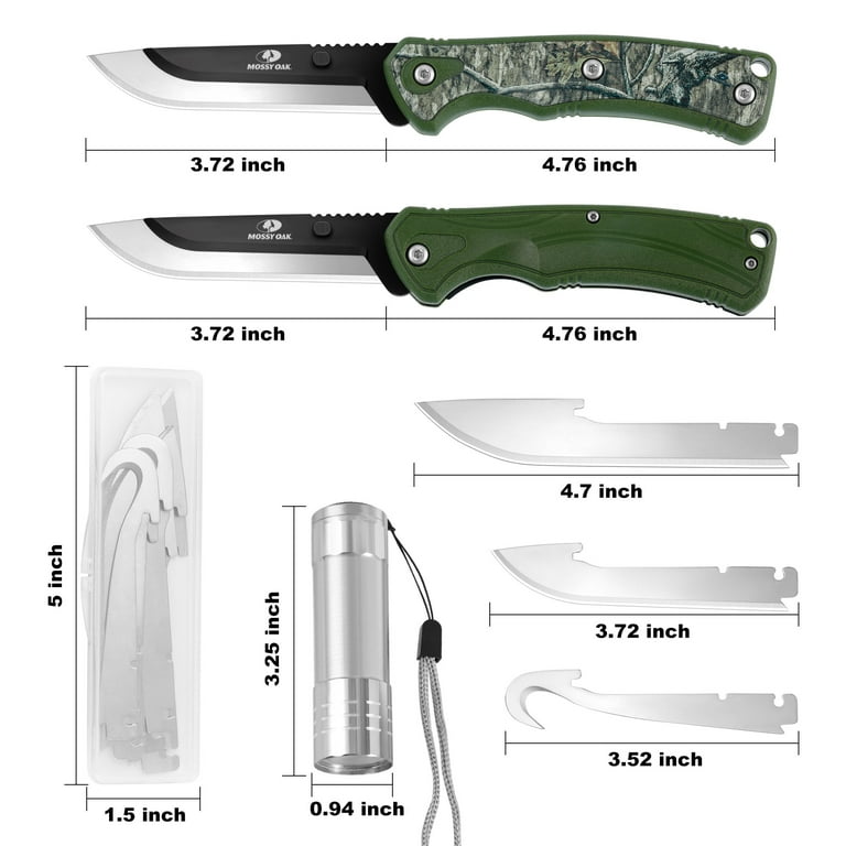 Mossy Oak 13-Piece Hunting Combo Set with 9-Inch Replaceable