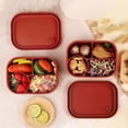 thumbnail image 3 of Caja de Alimentos, Caja de Almuerzo de Silicona de Grado Alimento 4 Compartimentos para la Oficina, 3 of 7