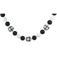 thumbnail image 4 of Craig Bachman Check Ball Holiday Garland, Black/White, 4 of 4