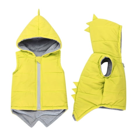 

Floleo Girls Kids Outfits Children Warm Vest For Girls Boys Kids Dinosaur Waistcoats Winter Autumn Spring Zipper Hooded Outwear Jacket Tops Clothing