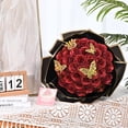 thumbnail image 3 of Bouquet de rosas con purpurina, Waipfaru, falsas, artificiales, color rojo 24, 3 of 7