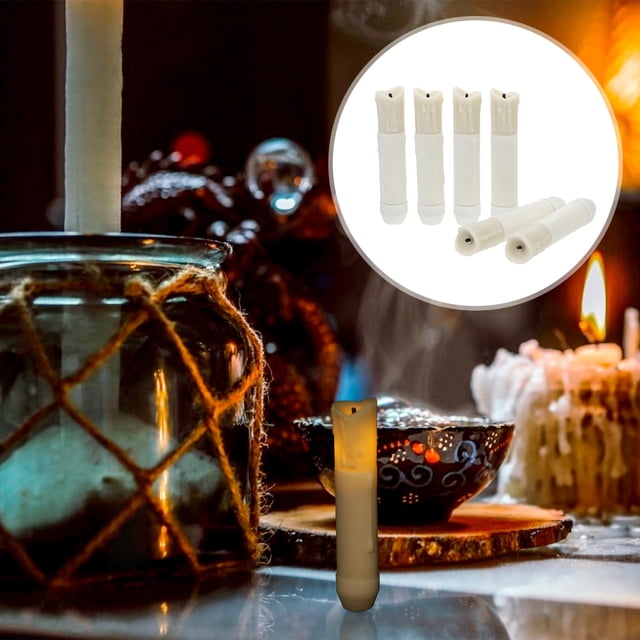 FUTUREORYY 12Pcs LED White Flameless Candle Lights Battery Operated Pillar for Room Decor