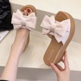 thumbnail image 2 of VerPetridure White Sandals Women Women Bowknot Beach Summer Slippers Platform Slope Heels Plus Size Shose, 2 of 5