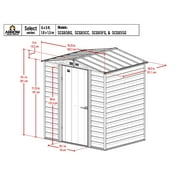 Arrow Select 6 x 5 x 7 ft Charcoal Steel Storage Shed