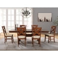 thumbnail image 5 of Roundhill Furniture Karven 7-Piece Extendable Dining Set - Glazed Pine Brown, 5 of 16