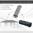 thumbnail image 4 of Outdoor Lighting Outsunny 10' x 20' Pop Up Canopy Tent, Heavy Duty Tents for Parties, Outdoor Instant Gazebo Sun Shade Shelter with Carry Bag, for Catering, Events, Wedding, Backyard BBQ, Gray,Outdoo, 4 of 5