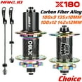 thumbnail image 2 of Nanlio X180 Carbon Fiber Mountain Road Bike Hub 32 Holes 180 Clicks 6 Pawls 8 9 10 11 12 Speed 4 Bearings Super Lightweight Hub, 2 of 10