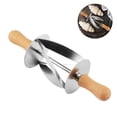thumbnail image 1 of facefd Stainless Steel Croissant Bread Dough Cutter Roller Wheel Dough Pastry with Wooden Handle Kitchen Baking Tool, 1 of 8