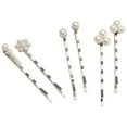 6 Pearl And Silver Bobby Pins