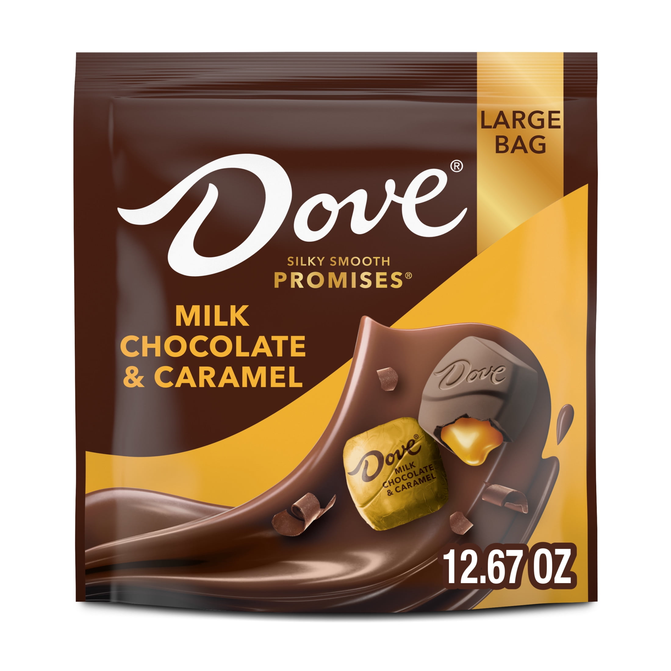 (3 pack) Dove Promises Milk Chocolate & Caramel Candy - 12.67 oz Large Bag