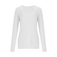 thumbnail image 5 of PFRNLF Womens Ribbed Long Sleeve Tops Summer Casual Slim Fitted V Neck Basic Tee Shirts, 5 of 9
