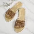 thumbnail image 5 of Censtreet Slides Sandals for Women Basic Slip On Flat Sandals Open Toe Comfort Beach Sandals Slippers for Casual Dressy Summer, 5 of 9
