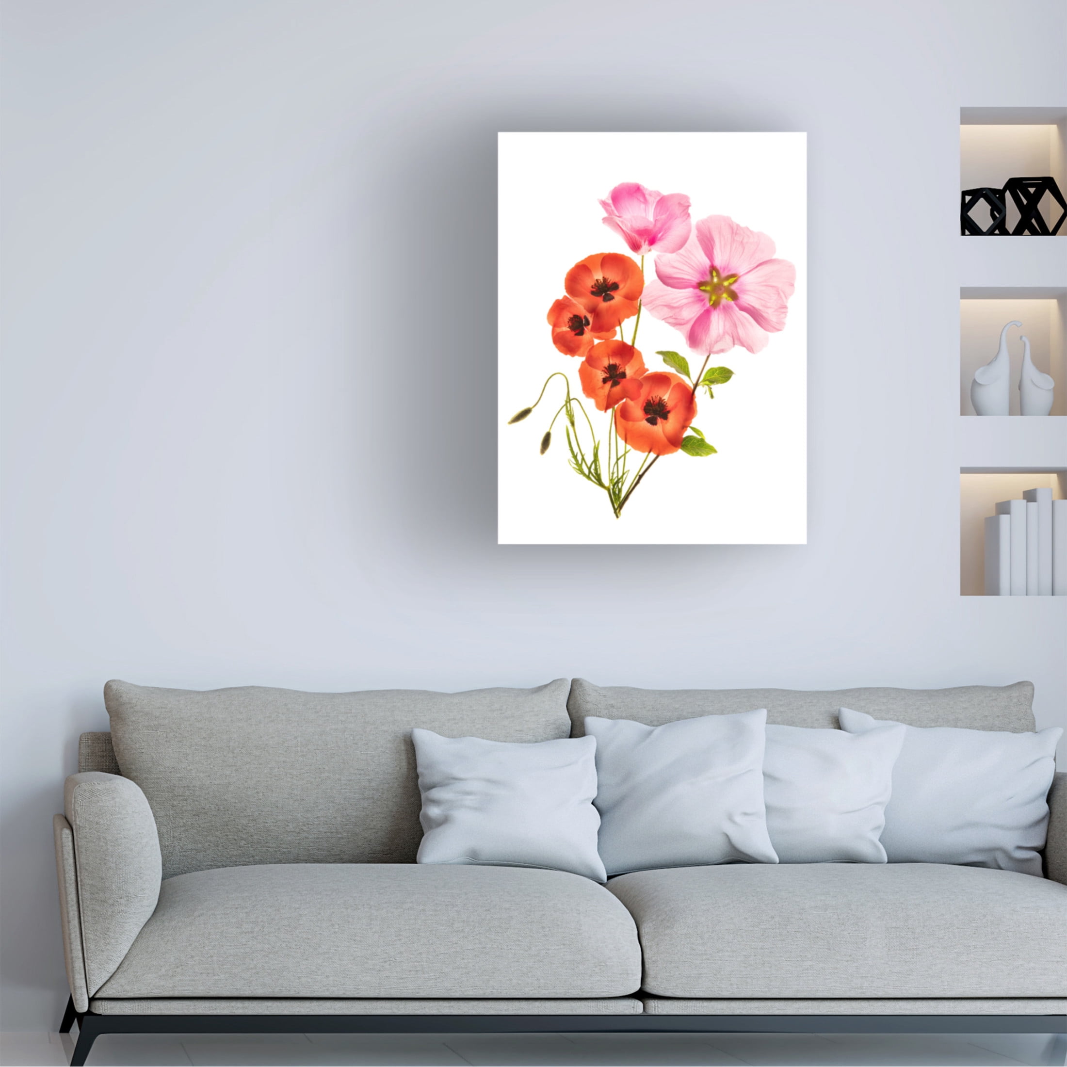 Canvas Wall Art - Azriel Yakubovitch 'Flower Composition Iii' Wall Art for Living Room, Bedroom, or Office Décor by Trademark Fine Art - 35 x 47 Inches