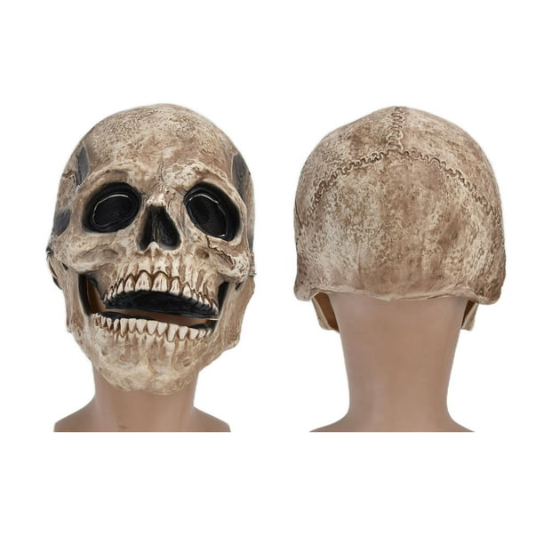 Máscara de Esqueleto Realista Aterradora Con Mandíbula Móvil para Adultos, Máscara de Halloween para Fiesta de Cosplay, Máscara de Cabeza Completo Transpirable Y Duradera