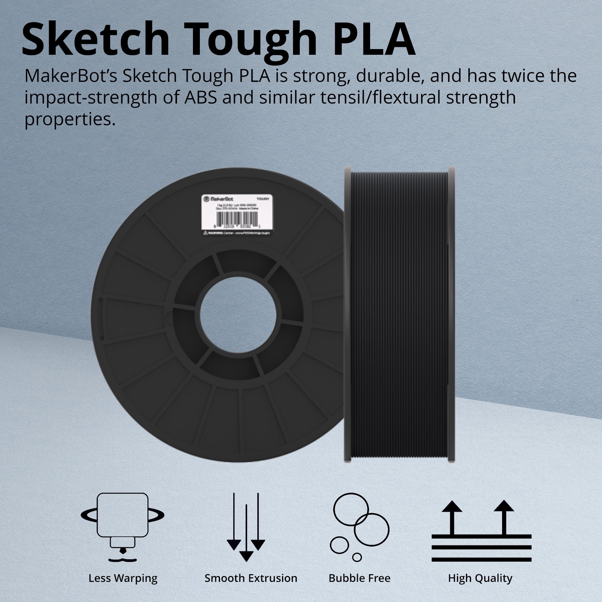 MakerBot 3D Printer Tough PLA Filament 3750055A