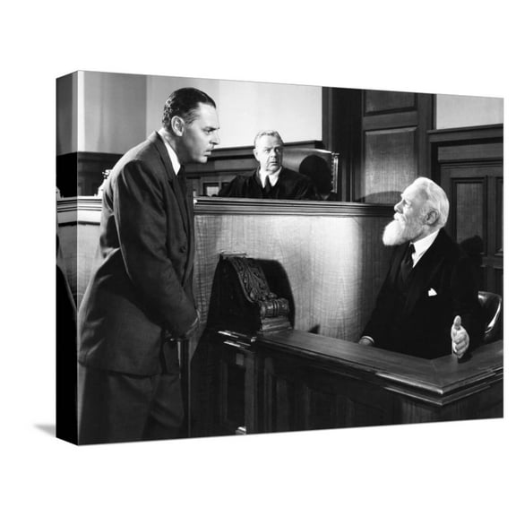 Art.com Miracle on 34th Street, from Left, Jerome Cowan, Gene Lockhart, Edmund Gwenn, 1947 Stretched Canvas Print Wall Art, 16" x 12"