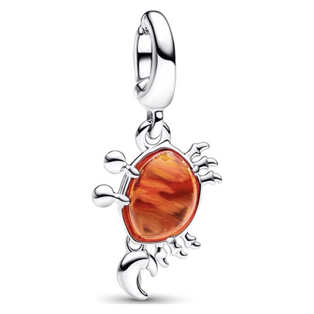 Pandora Sirena Serie De Vida Marina Conch Pulpo Cangrejo Sepia DIY Charm S925 Chapado De Plata