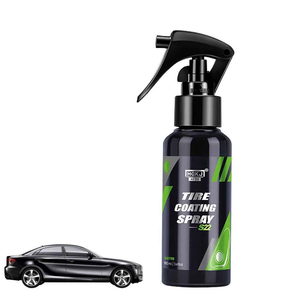 Tire Shine Coating Spray Tire Shine Spray Kit for Deep Black, Wet