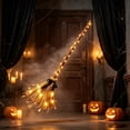 thumbnail image 3 of Clearance Halloween Decorations Outdoor， 6FT Large Hanging Swing Ghost Decorations with Remote Control String Lights & Upgraded Sheet, Scary Ghost Halloween Party Decor Outside（B）, 3 of 8