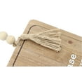 thumbnail image 5 of Parisloft Please Remove Your Shoes Wood Wall Sign with Wood Bead String Hanger, Brown, 5 of 8