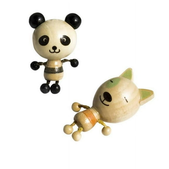 RM004-PADO Panda and Dog - Refrigerator Magnets - Animal Magnets (Set of 2)