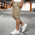 thumbnail image 7 of CQONEPT Mens Sweatpants with Pockets Summer Capris Joggers Loose Fit Athletic Running Trousers with Pockets Beige 2XL, 7 of 7