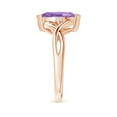 thumbnail image 3 of ANGARA Natural 0.95 Ct. Amethyst with Diamond Infinity Ring in 14K Rose Gold for Women (Ring Size: 12), 3 of 9