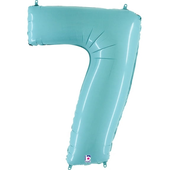 Pastel Blue Number 7 Balloon 40"