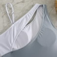 thumbnail image 7 of UTSJKR One Piece Bathing Suit for Women One Shoulder Tummy Control Swimsuit Colorblock Modest Full Coverage Push up Swimwear Gray M, 7 of 7