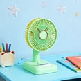 thumbnail image 4 of Ventilador de escritorio mini recargable por USB con luz LED, ventilador portátil de mano para dormitorio, oficina y viajes, silencioso, compacto y versátil., 4 of 7