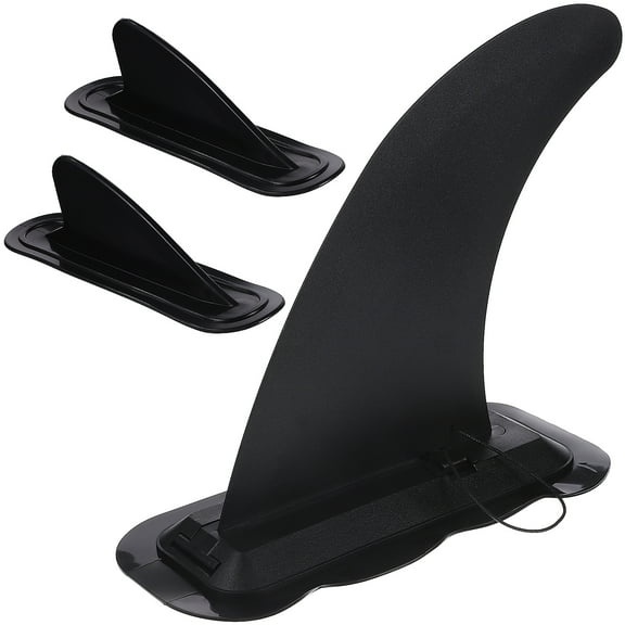 MUSEYA Soft Surfboard Fin Set 3 Pcs Black PVC for Paddle Board