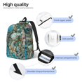 thumbnail image 4 of Lsque Vintage Print Island Skull Pattern Canvas Daypack, Durable Backpack, High-quality Versatile Backpack,Vintage Compact Backpack-Small, 4 of 6